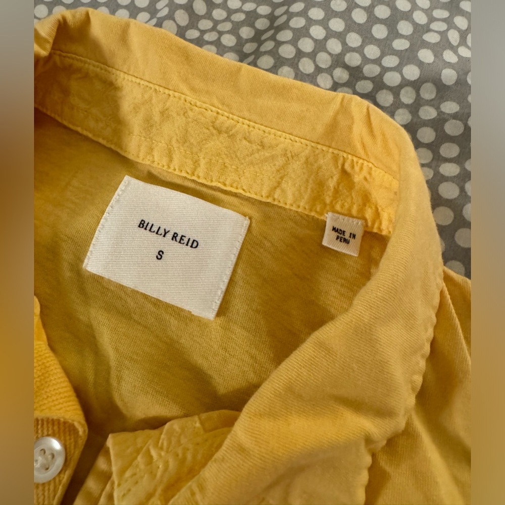 Billy Reid Long-sleeve Pensacola Polo - Yellow - Size Small